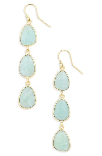 Ki-ele Kristyn Amazonite Triple Drop Earrings