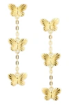 Ki-ele Nadine Butterfly Linear Drop Earrings