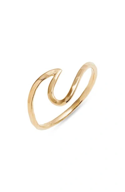 Ki-ele North Shore Swell Ring In Gold