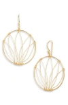 KI-ELE KI-ELE SELENA LOTUS SMALL HOOP EARRINGS