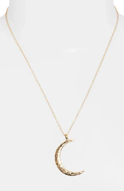 Ki-ele Tami Large Moon Pendant Necklace In Gold