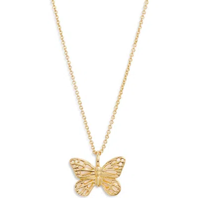Ki-ele Taylor Butterfly Pendant Necklace In Gold