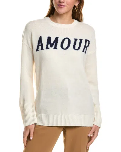 Kier + J Amour Wool & Cashmere-blend Sweater In White