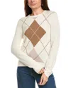 Kier + J Argyle Wool & Cashmere-blend Sweater In Brown