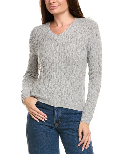 Kier + J Cable Wool & Cashmere-blend Sweater In Gray