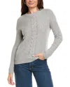 Kier + J Cable Wool & Cashmere-blend Sweater In Gray