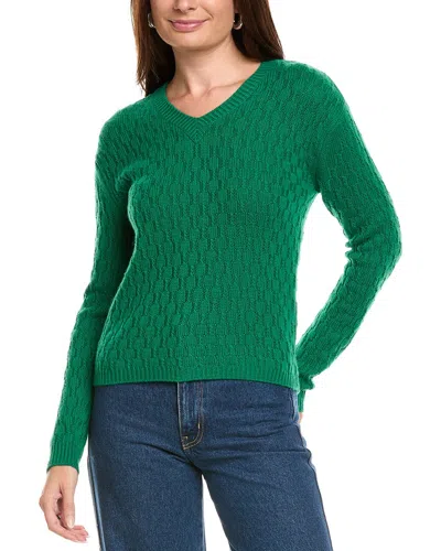 Kier + J Cable Wool & Cashmere-blend Sweater In Green