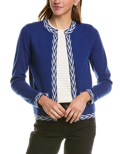 Kier + J Cashmere Cardigan In Blue
