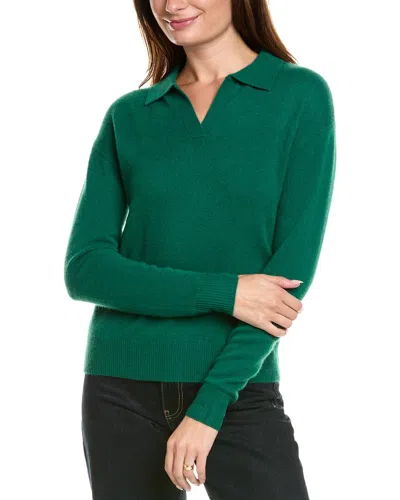 Kier + J Kier+j Cashmere Pullover In Green