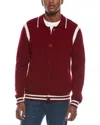 Kier + J Collar Wool & Cashmere-blend Sweatshirt In Red