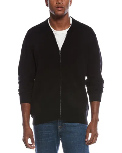 KIER + J KIER + J COLLEGE WOOL & CASHMERE-BLEND ZIP-UP CARDIGAN