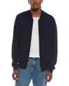 Kier + J College Wool & Cashmere-blend Zip-up Cardigan In Blue