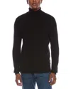 Kier + J Fancy Stitch Wool & Cashmere-blend Turtleneck Sweater In Black