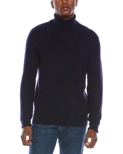 KIER + J KIER + J FANCY STITCH WOOL & CASHMERE-BLEND TURTLENECK SWEATER