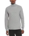 Kier + J Fancy Stitch Wool & Cashmere-blend Turtleneck Sweater In Gray