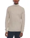Kier + J Fancy Stitch Wool & Cashmere-blend Turtleneck Sweater In Neutral