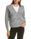 Kier + J Fringe Wool & Cashmere-blend Sweater In Grey