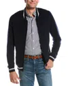 Kier + J Full Zip Wool & Cashmere-blend Jacket In Blue
