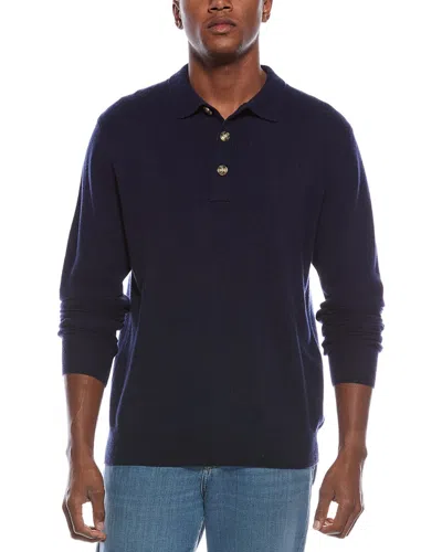 KIER + J KIER + J MIXED STITCH WOOL & CASHMERE-BLEND POLO SWEATER