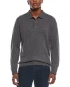 Kier + J Mixed Stitch Wool & Cashmere-blend Polo Sweater In Gray