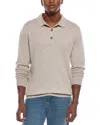 Kier + J Mixed Stitch Wool & Cashmere-blend Polo Sweater In Neutral