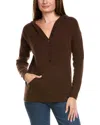 Kier + J Oversized Wool & Cashmere-blend Hoodie In Brown