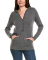 Kier + J Oversized Wool & Cashmere-blend Hoodie In Gray