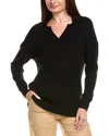 Kier + J Oversized Wool & Cashmere-blend Sweater In Black