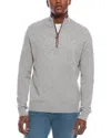 Kier + J Raglan Wool & Cashmere-blend 1/4-zip Sweater In Gray