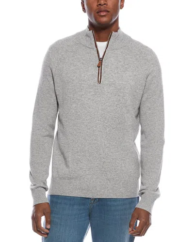 KIER + J KIER + J RAGLAN WOOL & CASHMERE-BLEND 1/4-ZIP SWEATER