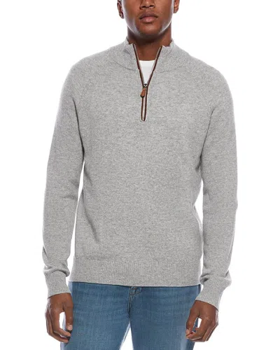 KIER + J KIER + J RAGLAN WOOL & CASHMERE-BLEND 1/4-ZIP SWEATER