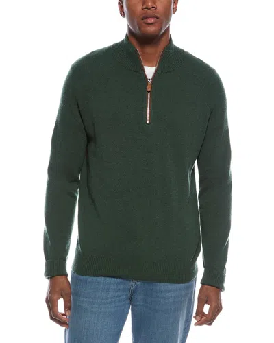 KIER + J KIER + J RAGLAN WOOL & CASHMERE-BLEND 1/4-ZIP SWEATER