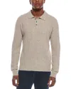 Kier + J Ribbed Wool & Cashmere-blend Polo Sweater In Neutral