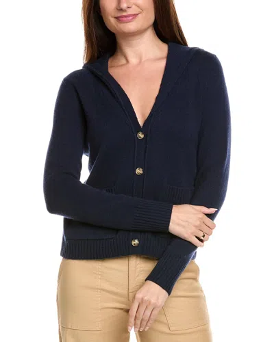 Kier + J Sailor Collar Wool & Cashmere-blend Cardigan In Blue