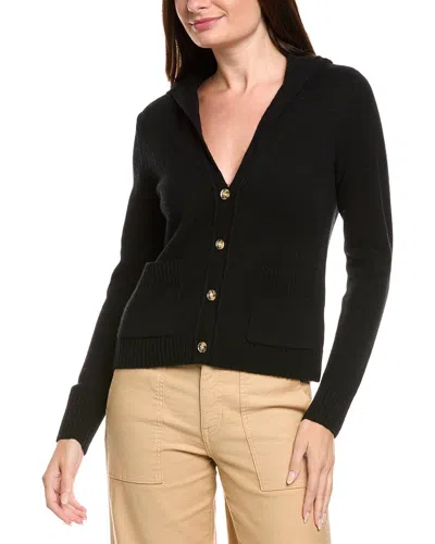 Kier + J Sailor Collar Wool & Cashmere-blend Cardigan In Black