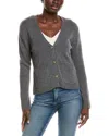 Kier + J Scarlet Wool & Cashmere-blend Cardigan In Gray