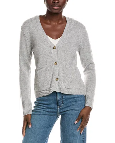 Kier + J Scarlet Wool & Cashmere-blend Cardigan In Gray