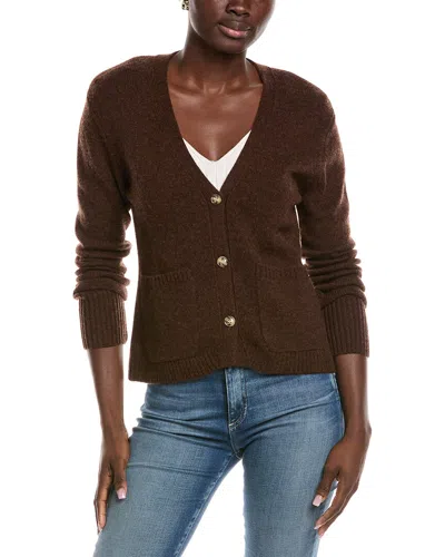 Kier + J Scarlet Wool & Cashmere-blend Cardigan In Gray
