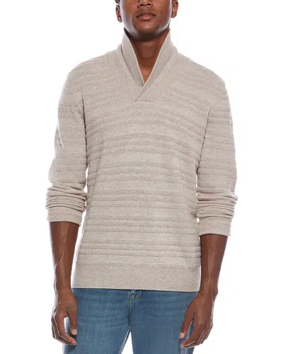 KIER + J KIER + J SHAWL COLLAR FANCY STITCH WOOL & CASHMERE-BLEND PULLOVER