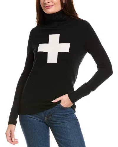 Kier + J Swiss Ski Cashmere Turtleneck Sweater In Black