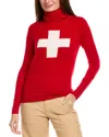 Kier + J Swiss Ski Cashmere Turtleneck Sweater In Red