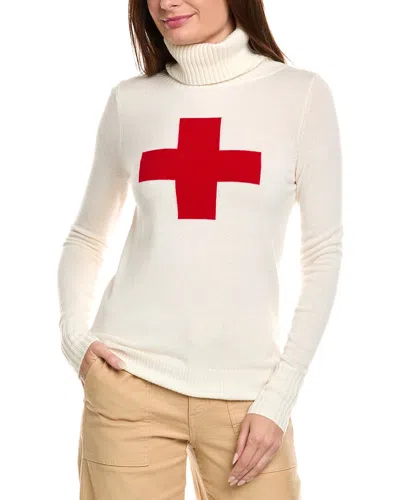 Kier + J Swiss Ski Cashmere Turtleneck Sweater In White
