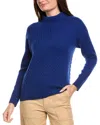 Kier + J Turtleneck Wool & Cashmere-blend Sweater In Blue