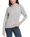Kier + J Turtleneck Wool & Cashmere-blend Sweater In Gray