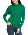 Kier + J Turtleneck Wool & Cashmere-blend Sweater In Green