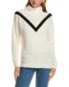 Kier + J Turtleneck Wool & Cashmere-blend Sweater In White