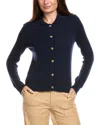 Kier + J Wool & Cashmere-blend Cardigan In Blue