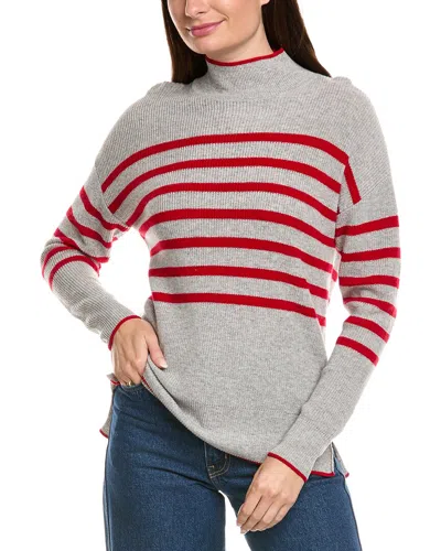 Kier + J Wool & Cashmere-blend Mock Neck Sweater In Gray