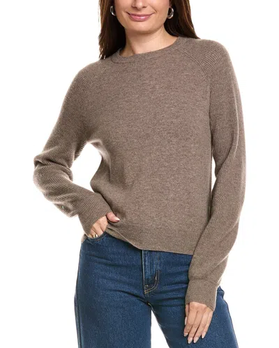 Kier + J Wool & Cashmere-blend Sweater In Brown