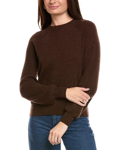 Kier + J Wool & Cashmere-blend Sweater In Brown